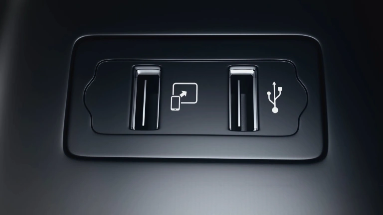 Two USB ports on the front